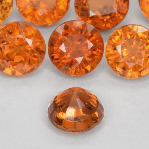 0,57 ct natürliche Tiefes Orange Spessartin-Edelsteine, Rund Schliff, VS