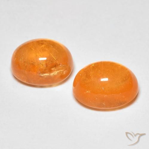 5.11 ct natürliche Mittelorange Spessartit-Garn-Edelsteine, Oval Schliff, Transparent