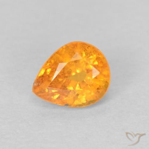 0.54ct Natürlicher Mittelorange Spessartit-Garn, Birnenform, VS