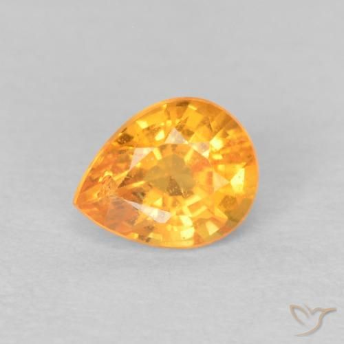0.50ct Natürlicher Intensives Orange Spessartit-Garn, Birnenform, VS