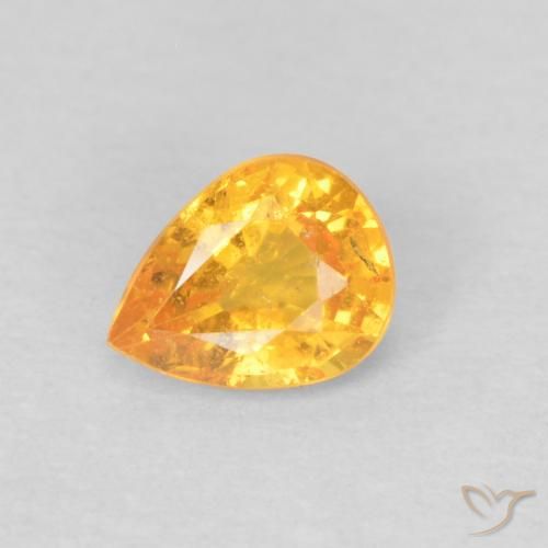 0.42ct Natürlicher Orange-Gold Spessartit-Garn, Birnenform, VS