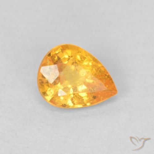 9,17 ctw natürlicher Orange-Gold Spessartit-Garn, Birnenform, VS