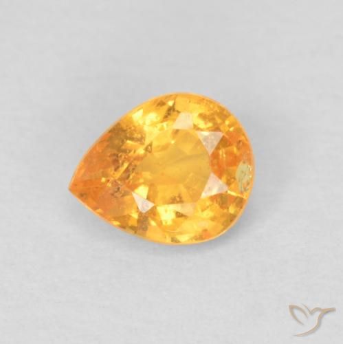 0.47ct Natürlicher Mittelorange Spessartit-Garn, Birnenform, VS