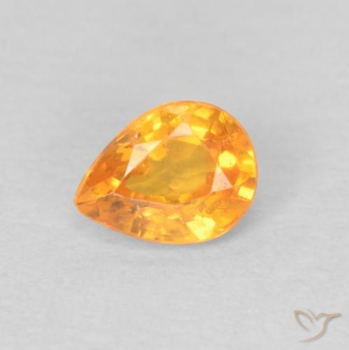 0.43ct Natürlicher Mittelorange Spessartit-Garn, Birnenform, VS