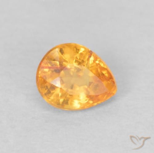 0.28ct Natürlicher Orange-Gold Spessartit-Garn, Birnenform, VS