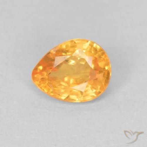 0.44ct Natürlicher Mittelgold Spessartit-Garn, Birnenform, VS