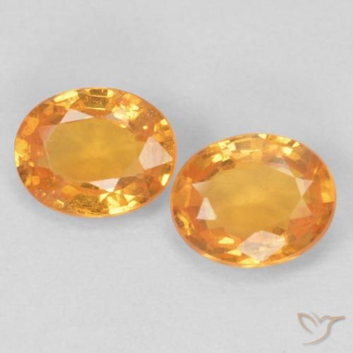 0.97ctw Natürlicher Aprikose Orange Spessartit-Garn, Oval, VS
