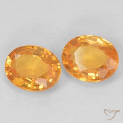 0.97 ct natürliche Aprikose Orange Spessartit-Garn-Edelsteine, Oval, VS