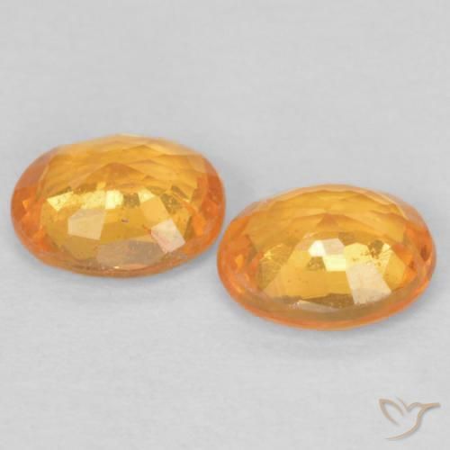 0.97 ct natürliche Aprikose Orange Spessartit-Garn-Edelsteine, Oval, VS