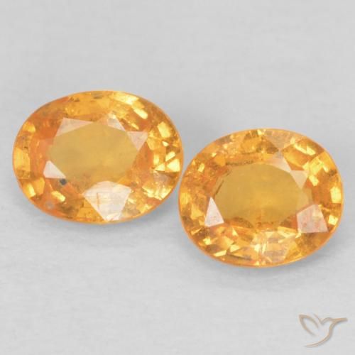 0.78ctw Natürlicher hellorange Spessartit-Garn, Oval, VS
