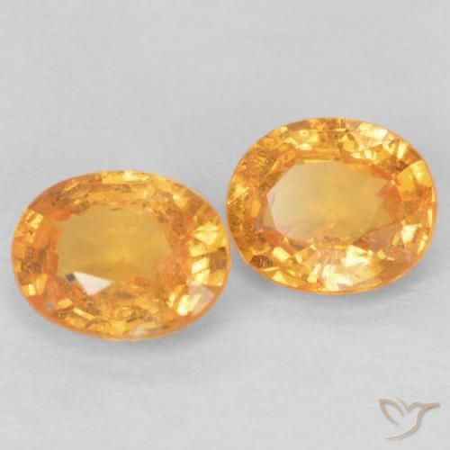 0.78 ct natürliche hellorange Spessartit-Garn-Edelsteine, Oval, VS