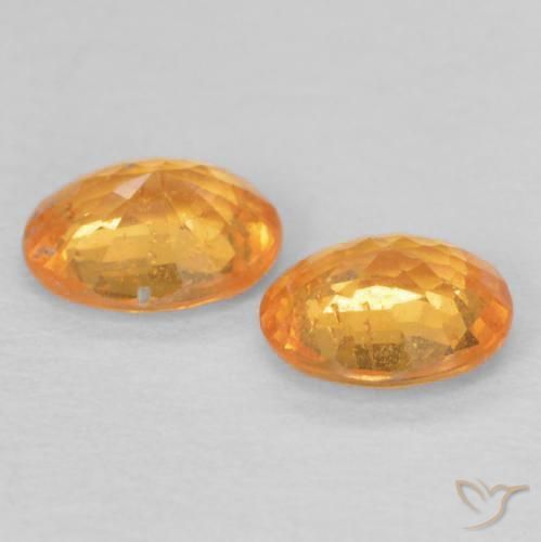 0.78 ct natürliche hellorange Spessartit-Garn-Edelsteine, Oval, VS