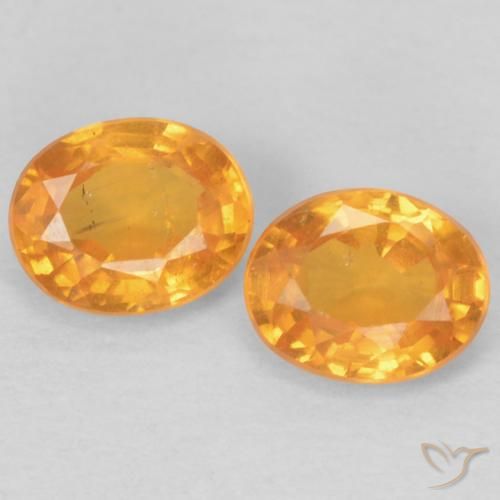 0.93ctw Natürlicher Mittelorange Spessartit-Garn, Oval, VS
