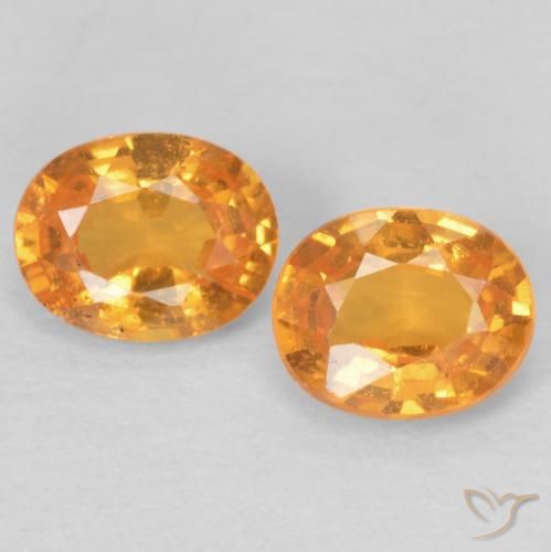 0.91ctw Natürlicher hellorange Spessartit-Garn, Oval, VS