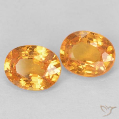 0.91 ct natürliche hellorange Spessartit-Garn-Edelsteine, Oval, VS