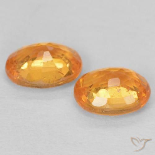 0.91 ct natürliche hellorange Spessartit-Garn-Edelsteine, Oval, VS