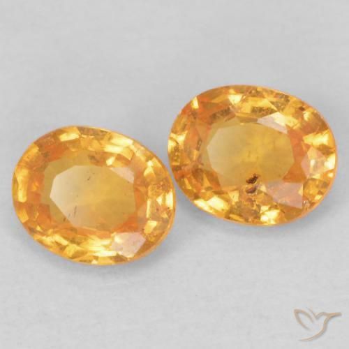 0.84 ct natürliche Honig-orange Spessartit-Garn-Edelsteine, Oval, VS