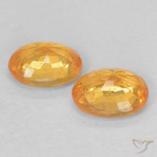 0.84 ct natürliche Honig-orange Spessartit-Garn-Edelsteine, Oval, VS