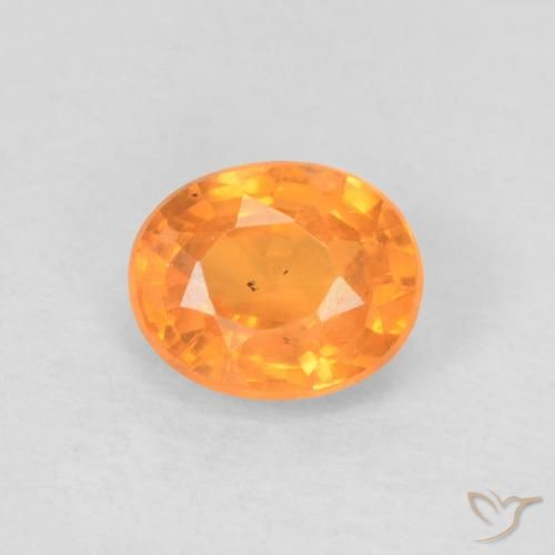 0.57ct Natürlicher hellorange Spessartit-Garn, Oval, VVS-VS