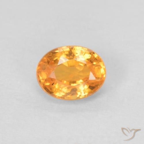0.45ct Natürlicher Aprikose Orange Spessartit-Garn, Oval, VS