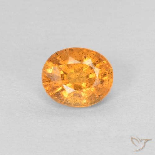 0.57ct Natürlicher hellorange Spessartit-Garn, Oval, VS-SI