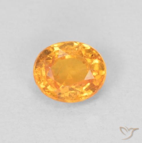 0.45ct Natürlicher Mittelorange Spessartit-Garn, Oval, VS