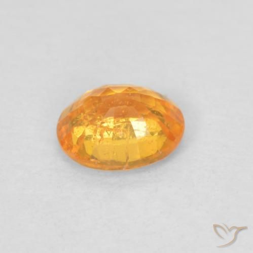 9,17 ctw natürlicher Aprikose Orange Spessartit-Garn, Oval, VS