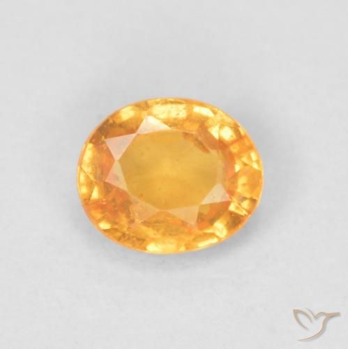 0.47ct Natürlicher Mittelorange Spessartit-Garn, Oval, VS