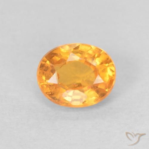 0.55ct Natürlicher Mittelorange Spessartit-Garn, Oval, VS