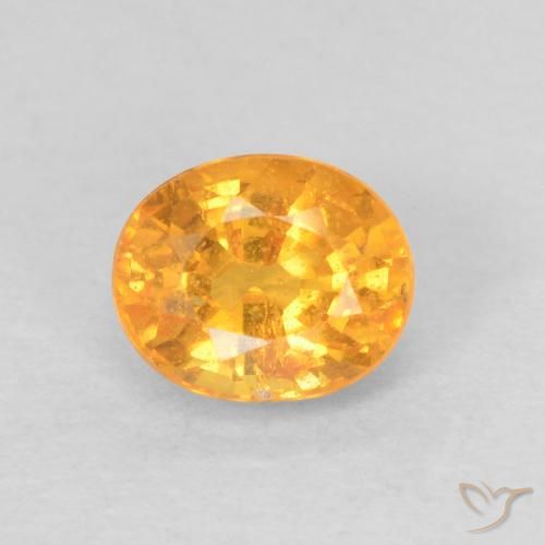 0.67ct Natürlicher Mittelorange Spessartit-Garn, Oval, VS