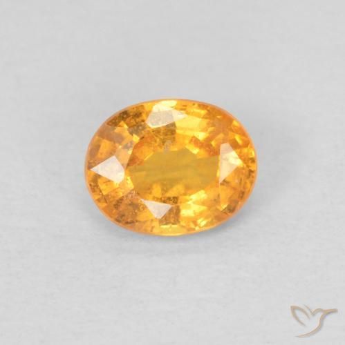 0.37ct Natürlicher Mittelorange Spessartit-Garn, Oval, VS