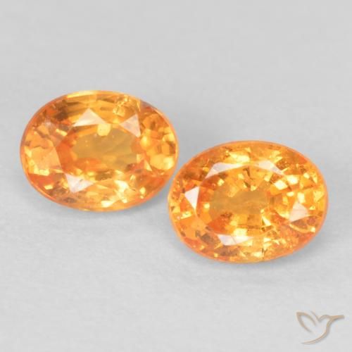 0.54ctw Natürlicher hellorange Spessartit-Garn, Oval, VS-SI