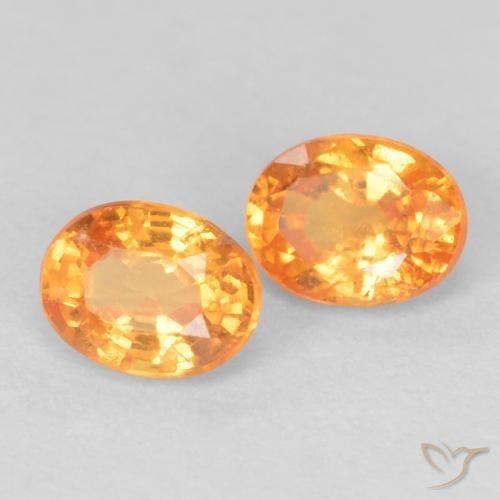 0.54 ct natürliche hellorange Spessartit-Garn-Edelsteine, Oval, VS-SI