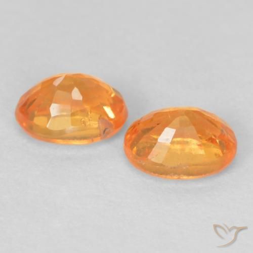 0.54 ct natürliche hellorange Spessartit-Garn-Edelsteine, Oval, VS-SI
