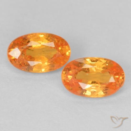 0.68ctw Natürlicher hellorange Spessartit-Garn, Oval, VS-SI