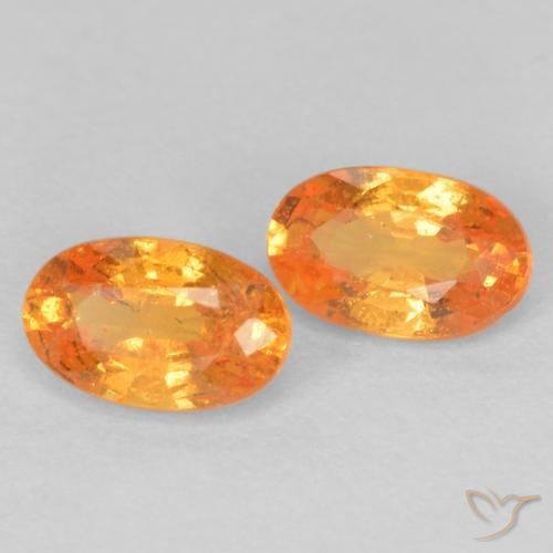 0.68 ct natürliche hellorange Spessartit-Garn-Edelsteine, Oval, VS-SI