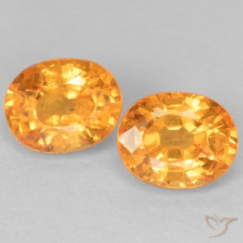 1.16 ct natürliche hellorange Spessartit-Garn-Edelsteine, Oval Schliff, VS