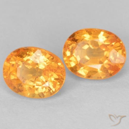 1.16 ct natürliche hellorange Spessartit-Garn-Edelsteine, Oval Schliff, VS