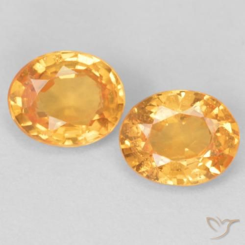 0.84ctw Natürlicher hellorange Spessartit-Garn, Oval, VS
