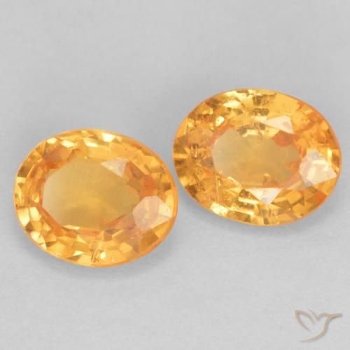 0.84 ct natürliche hellorange Spessartit-Garn-Edelsteine, Oval, VS