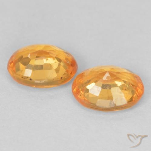0.84 ct natürliche hellorange Spessartit-Garn-Edelsteine, Oval, VS