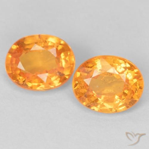 1.00ctw Natürlicher Honig-orange Spessartit-Garn, Oval, VS, Photo A