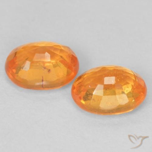 1.00 ct natürliche Honig-orange Spessartit-Garn-Edelsteine, Oval, VS