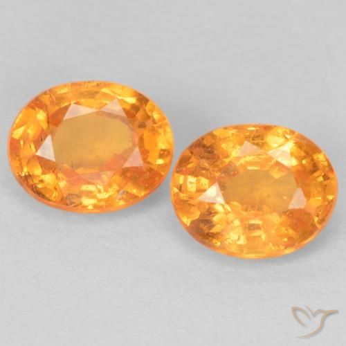 1.00ctw Natürlicher hellorange Spessartit-Garn, Oval, VS