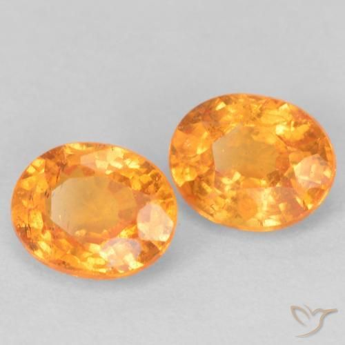 1.00 ct natürliche hellorange Spessartit-Garn-Edelsteine, Oval, VS