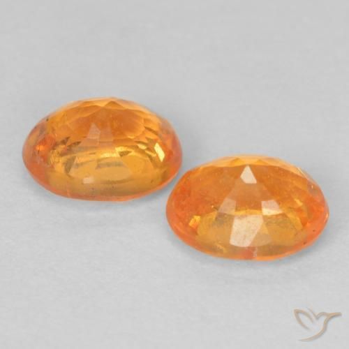 1.00 ct natürliche hellorange Spessartit-Garn-Edelsteine, Oval, VS