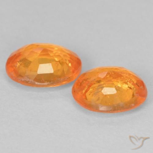 0.97 ct natürliche hellorange Spessartit-Garn-Edelsteine, Oval, VS
