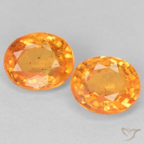1.11ctw Natürlicher hellorange Spessartit-Garn, Oval, VS