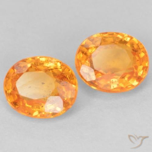 1.11 ct natürliche hellorange Spessartit-Garn-Edelsteine, Oval, VS