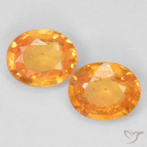 0.79ctw Natürlicher hellorange Spessartit-Garn, Oval, VS